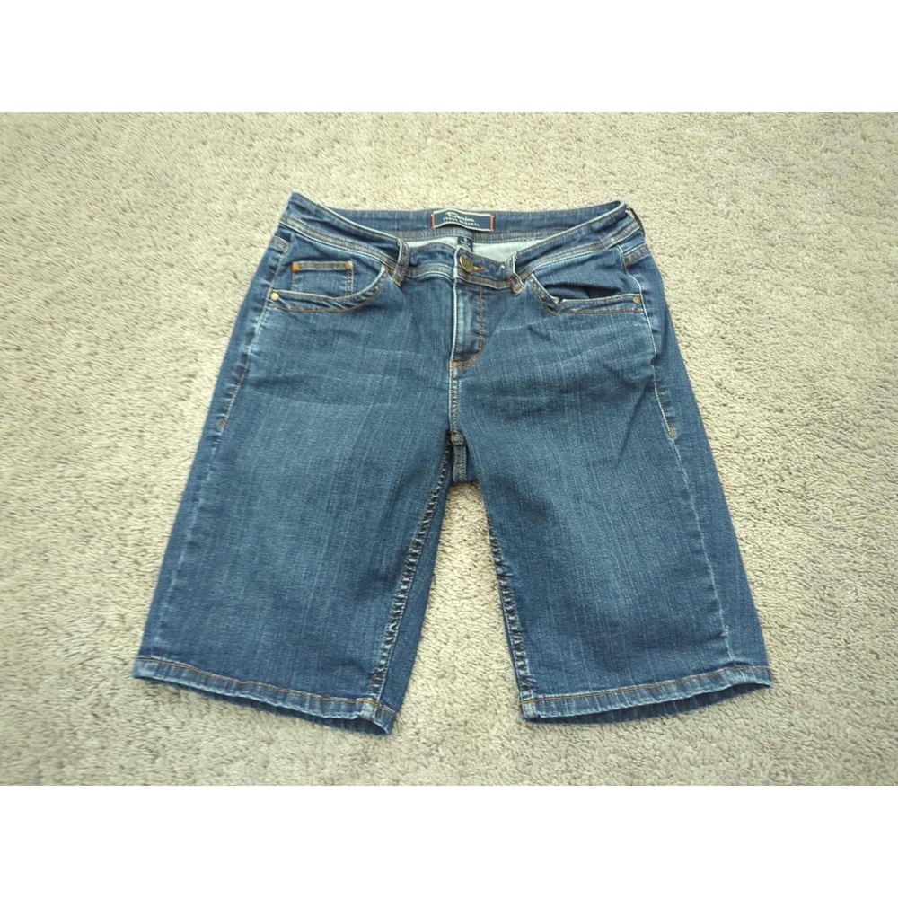 Tommy Bahama Denim Shorts Womens 6 Blue Low Rise Bermuda Stretch Y2K